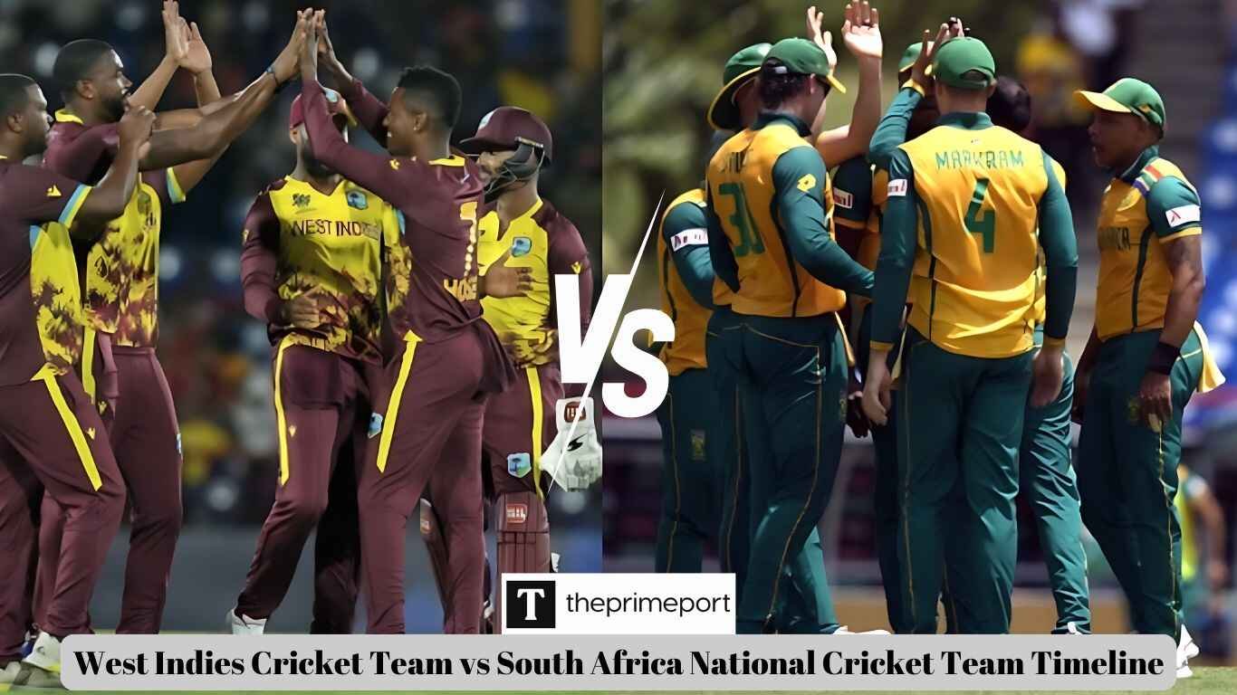 West Indies Cricket Team vs South Africa National Cricket Team Timeline