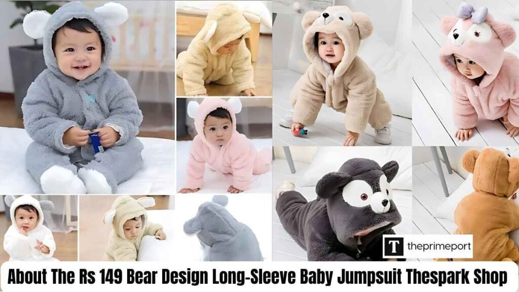 About The Rs 149 Bear Design Long-Sleeve Baby Jumpsuit Thespark Shop 