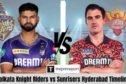 Kolkata Knight Riders vs Sunrisers Hyderabad Timeline