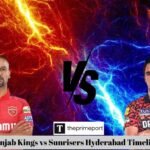 Punjab Kings vs Sunrisers Hyderabad Timeline