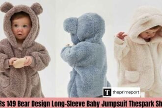 Rs 149 Bear Design Long-Sleeve Baby Jumpsuit Thespark Shop