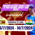 Zimbabwe National Cricket Team vs India National Cricket Team Match Scorecard